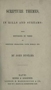 Cover of Scripture themes in rills and streams by John Bustard