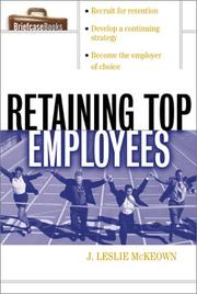 Front cover of Retaining top employees by J. Leslie McKeown