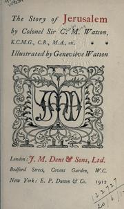 Front cover of The story of Jerusalem by Watson, Charles Moore Sir