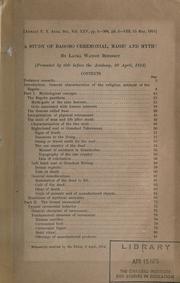 Front cover of A study of Bagobo ceremonial, magic and myth by Laura Estelle Watson Benedict