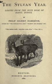 Cover of The sylvan year by Hamerton, Philip Gilbert
