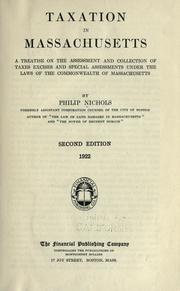 Front cover of Taxation in Massachusetts by Philip Nichols