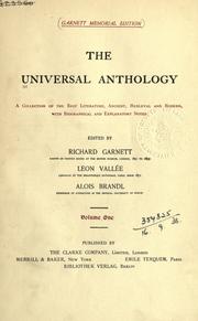 Cover of The universal anthology by Richard Garnett