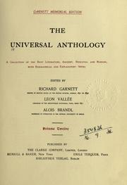 Cover of The universal anthology by Richard Garnett