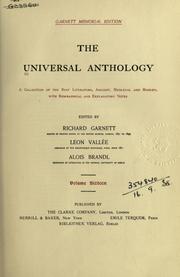 Cover of The universal anthology by Richard Garnett