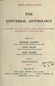 Cover of The universal anthology by Richard Garnett
