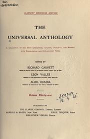 Cover of The universal anthology by Richard Garnett