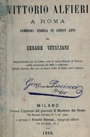 Front cover of Vittorio Alfieri a Roma by Cesare Vitaliani