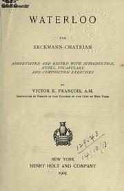 Cover of Waterloo by Emile Erckmann