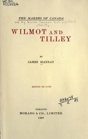 Cover of Wilmot and Tilley by Hannay, James