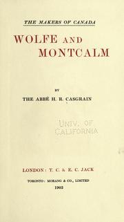 Front cover of Wolfe and Montcalm by H. R. Casgrain