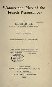 Cover of Women and men of the French renaissance by Edith Helen Sichel