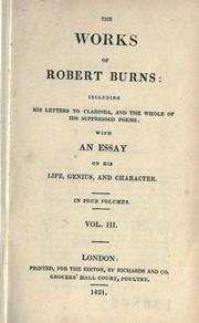 Front cover of The works of Robert Burns by Robert Burns