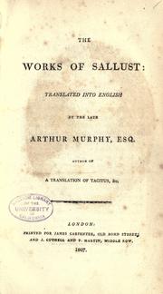 Front cover of The works of Sallust by Sallust