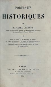 Front cover of Portraits historiques by Pierre Clément