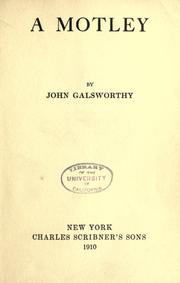 Cover of A motley by John Galsworthy