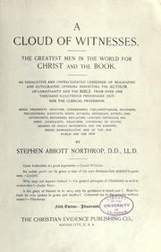 Front cover of A cloud of witnesses by Stephen Abbott Northrop