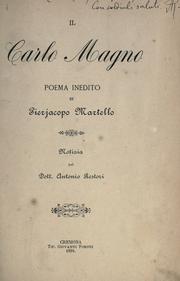 Front cover of Il Carlo Magno by Pier Jacopo Martello