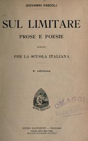 Cover of Sul limitare by Giovanni Pascoli