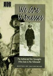 Front cover of We Are Witnesses by Jacob Boas