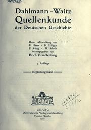 Front cover of Quellenkunde der deutschen Geschichte by F. C. Dahlmann