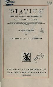 Cover of Statius by Publius Papinius Statius