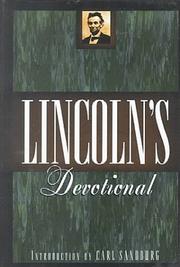 Cover of Lincoln's Devotional by Carl Sandburg