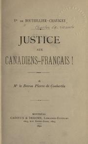 Front cover of Justice aux Canadiens-Français by Charles Léon vicomte de Bouthillier Chavigny