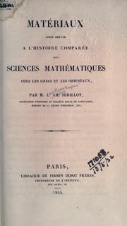 Front cover of Matériaux pour servir à l'histoire comparée des sciences mathématiques chez les Grecs et les Orientaux by Louis Pierre Eugène Amélie Sédillot