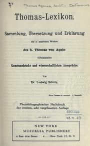 Cover of Thomas-Lexikon by Ludwig Schütz