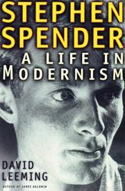 Cover of Stephen Spender by David Adams Leeming