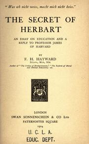 Cover of The secret of Herbart by Hayward, F. H.