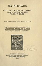 Front cover of Six portraits by Mariana Griswold Van Rensselaer