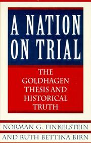 Cover of A nation on trial by Norman G. Finkelstein