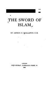 Front cover of The sword of Islam by Arthur N. Wollaston