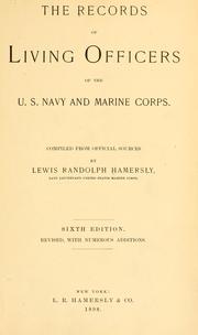 Front cover of The records of living officers of the U.S. navy and Marine corps by Hamersly, Lewis Randolph