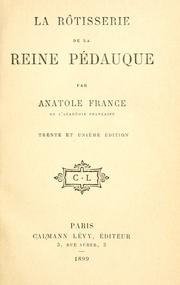 Cover of La rôtisserie de la reine Pédauque by Anatole France