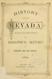 Front cover of History of Nevada by Myron Angel