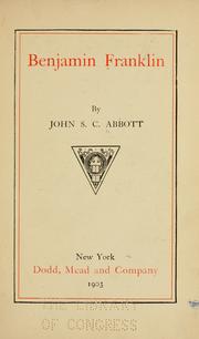 Cover of Benjamin Franklin by John S. C. Abbott