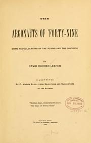 Cover of The argonauts of 'forty-nine by David Rohrer Leeper