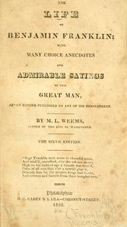 Front cover of The life of Benjamin Frankin by Mason Locke Weems