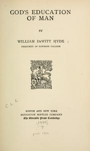 Front cover of God's education of man by William De Witt Hyde