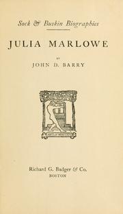 Cover of Julia Marlowe by Barry, John D.