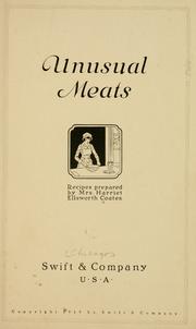 Front cover of Unusual meats by Harriet Ellsworth Coates