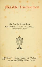 Front cover of Notable Irishwomen by C. J. Hamilton