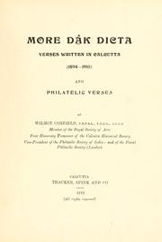 Cover of More Dâk dicta by Wilmot Corfield
