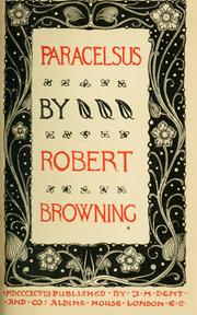 Cover of Paracelsus by Robert Browning