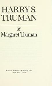 Cover of Harry S. Truman by Margaret Truman