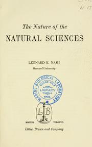 Front cover of The nature of the natural sciences by Leonard Kollender Nash
