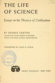 Front cover of The life of science by George Sarton